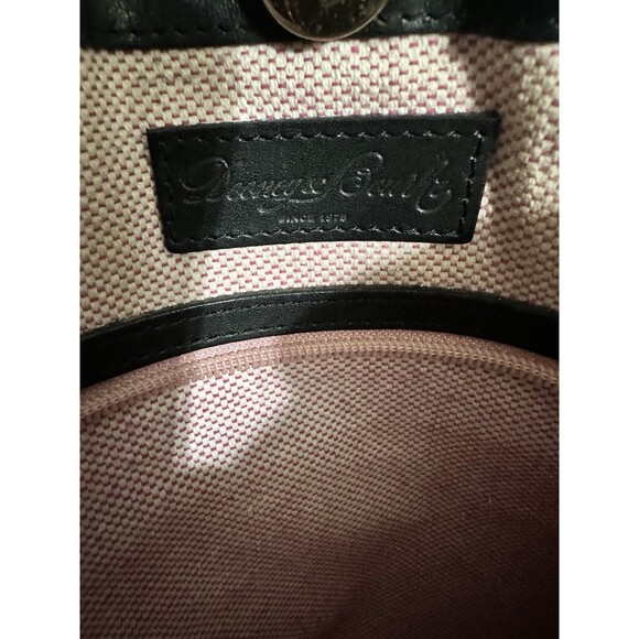 Dooney & Bourke Vintage Croco Embossed Black Leather Satchel Purse Tassels Large - Picture 11 of 16